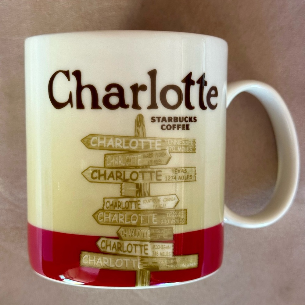 Starbucks Charlotte (North Carolina) 2012 Vintage Mug. EUC. 16 oz.